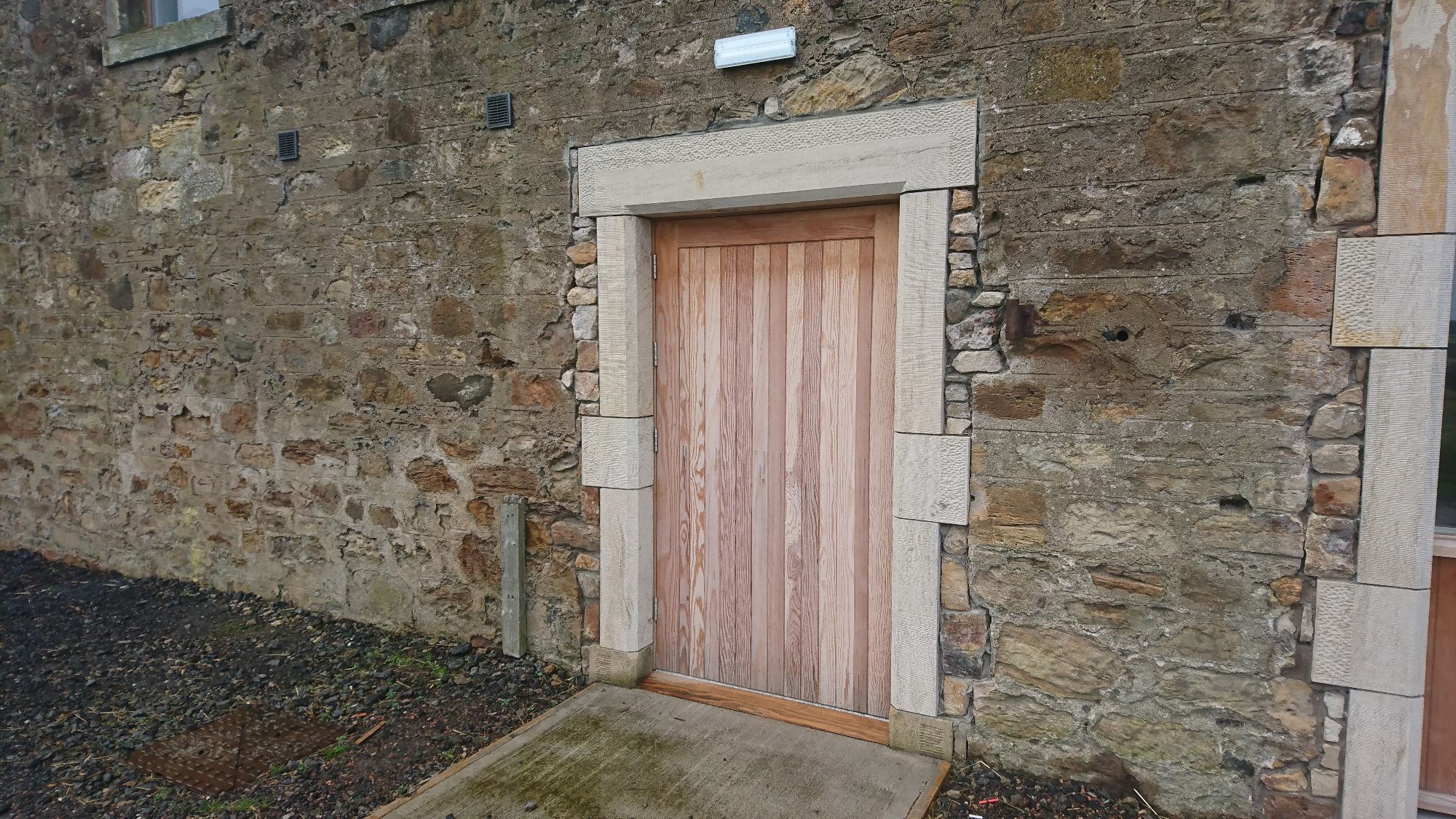 After-Bowhouse Cut through wall and fit reveals and lintel 