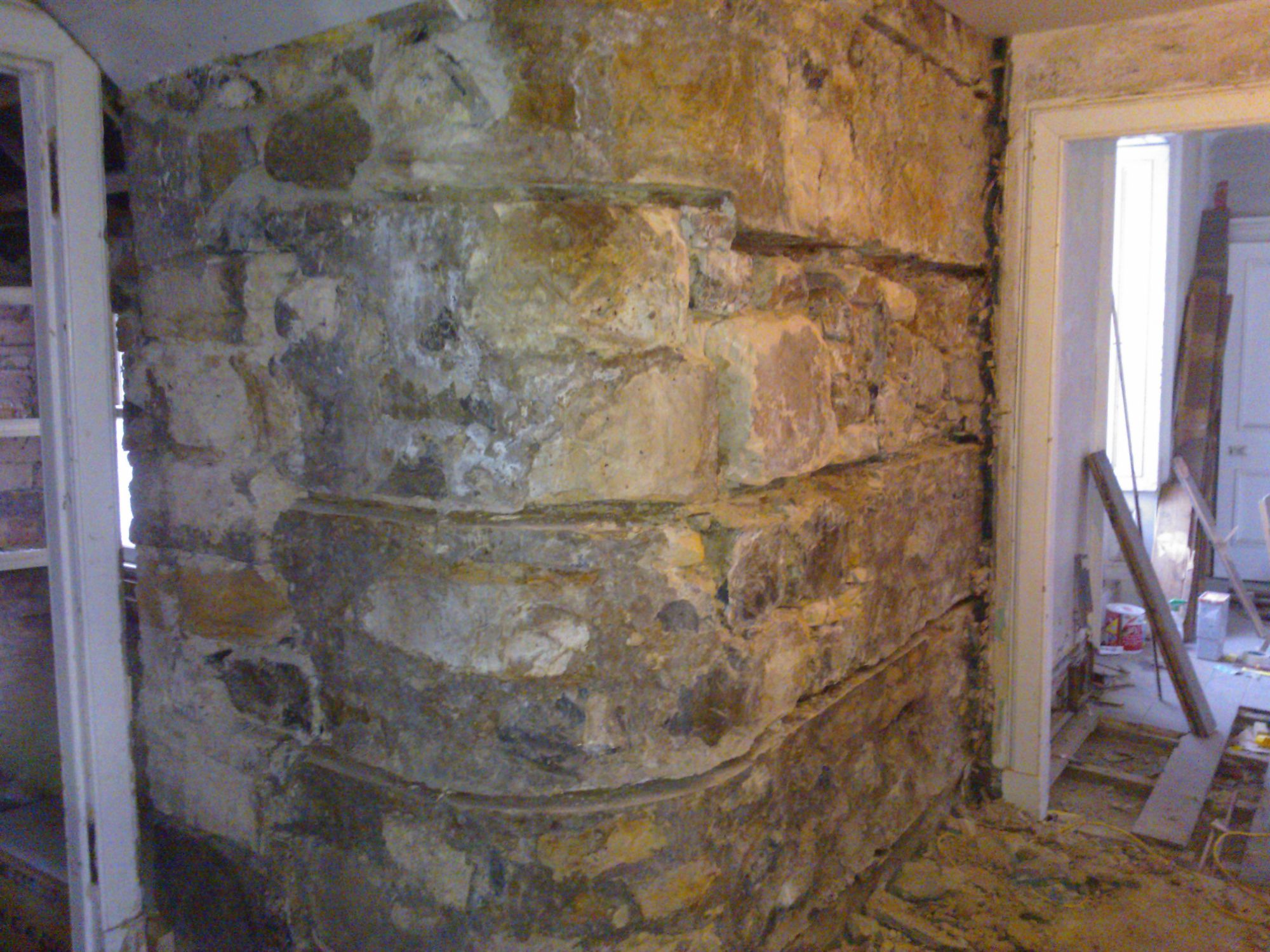 Before-Kilconquar feature wall lime point 