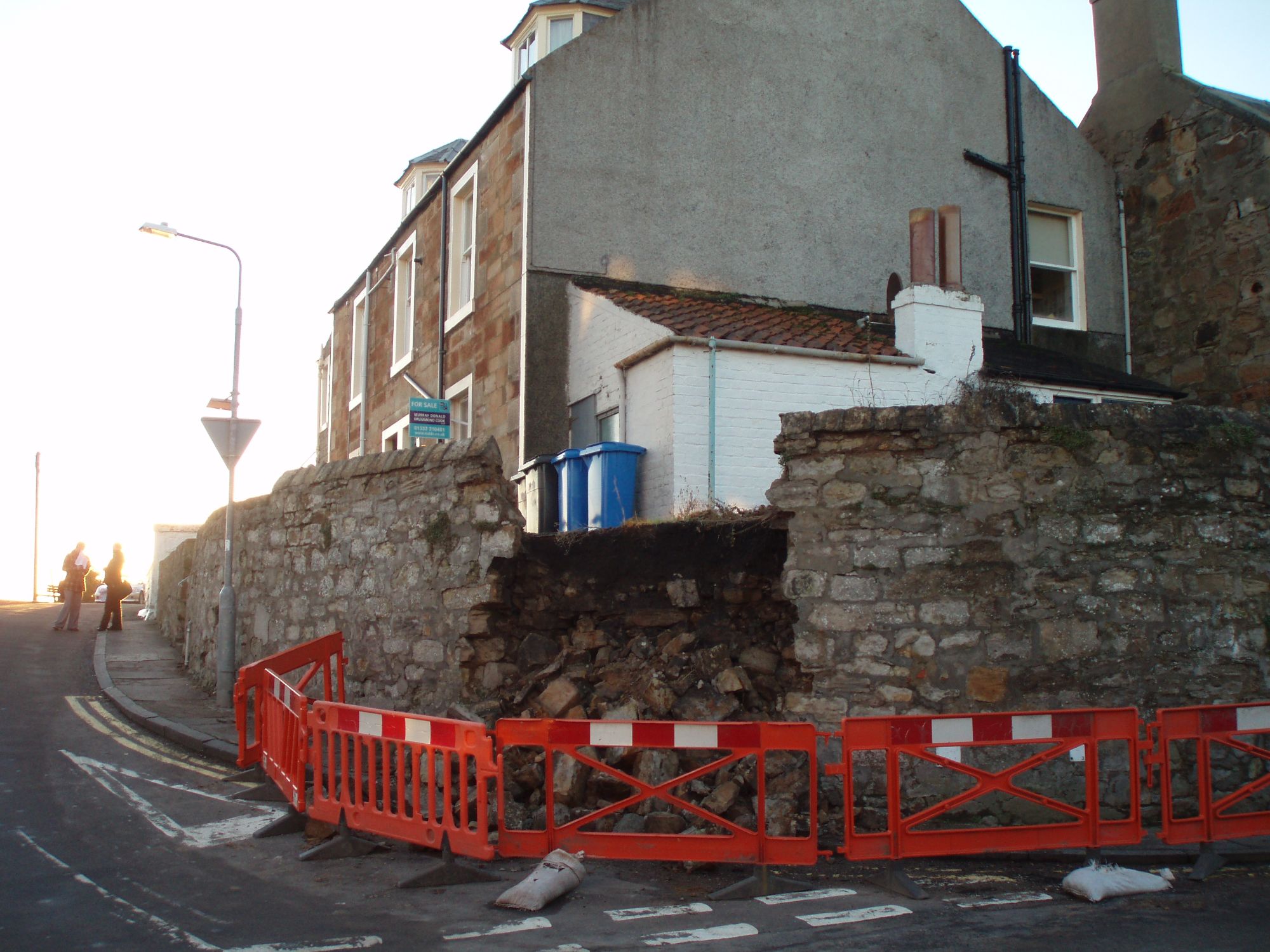 Before-St. Monans Retaining Wall collapse