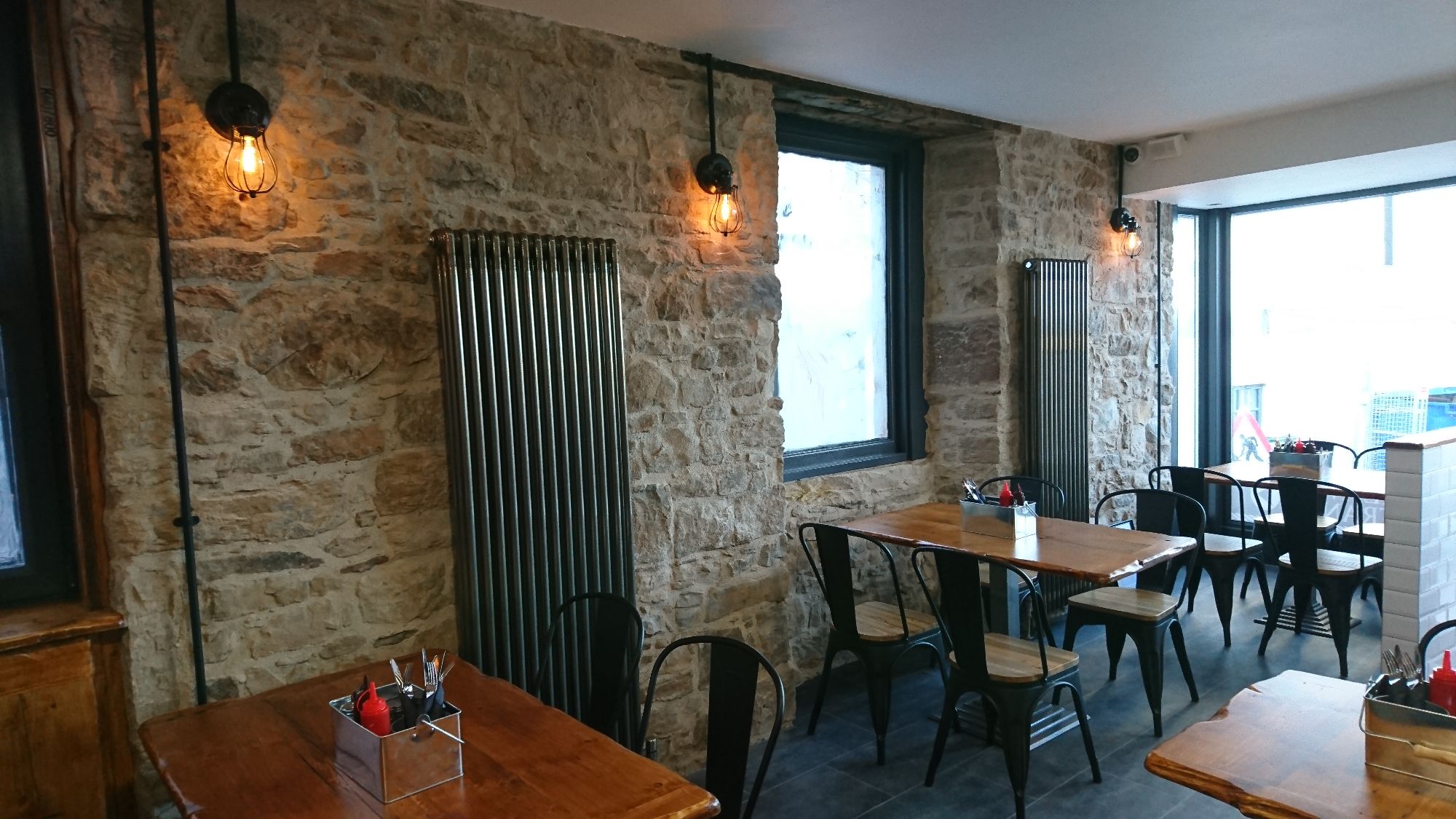 After-The Wee Chippy Rake out and lime point internal feature wall